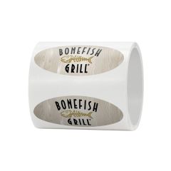 5 Inch X 2 Inch Oval Roll Labels