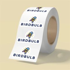 5 Inch X 3 Inch Bopp Stickers On Roll - 3.5 MIL