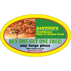 5 Inch X 3 Inch Kwik-Ship Digital Oval Decal