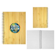 5 Inch X 7 Inch Bamboo Spiral Notebook