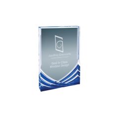 5 Inch X 7 Inch Blue Rectangle Soaring Acrylic Award