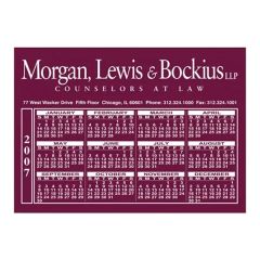 5 Inch X 7 Inch Calendar Magnet Custom Imprinted Magnets - 30mil