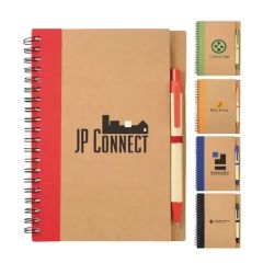 5 Inch X 7 Inch Eco Spiral Notebook With Pen