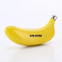 5 Ounce Banana Shaped Stainless Steel Flask