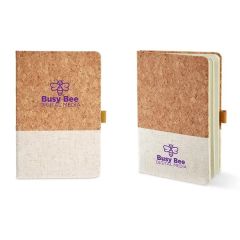 5 X 7 Hard Cover Cork & Heathered Fabric Journal