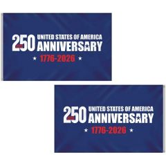 5 X 8 Double Sided Blue America's 250th Anniversary Flag
