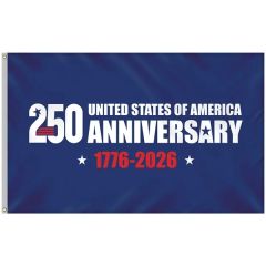 5 X 8 Single Reverse Blue America's 250th Anniversary Flag