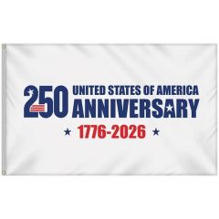 5 X 8 Single Reverse White America's 250th Anniversary Flag