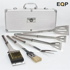 5PC Stainless Steel BBQ Grill Set W/ Carrying Case & Tools