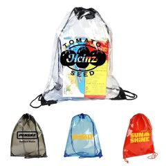 600d Polyester Clear Sling Drawstring Sports Travel Backpack