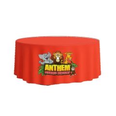 60 Inch Round Fitted Table Covers In Full Color
