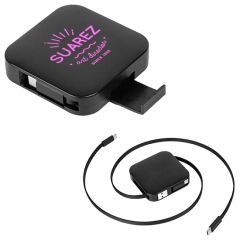 60W 4 In 1 Retractable USB Charging Cable With Phone Holder
