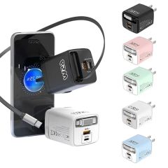 65W Retractable Gan Fast Charger With Cable