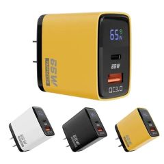 65W Smart Display Gan Charger 2 Port