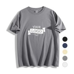 6.3 Oz 100 Percent Cotton Unisex Round Neck Short Sleeve T-Shirt