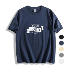 6.3 Oz 100 Percent Cotton Unisex Round Neck Short Sleeve T-Shirt