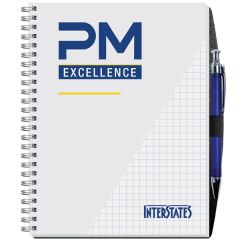 6 1/2 Inch X 8 1/2 Inch Gloss Cover Journal With Pen
