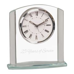 6 1/4 Inch Arch Glass Clock