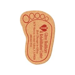 6.25 Inch X4 Inch  Foot Shape Cork Coasters