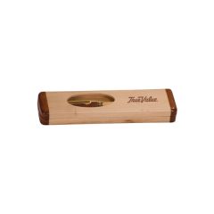 6 3/4 Inch X 1 7/8 Inch Maple/Rosewood Finish Single Pen Case