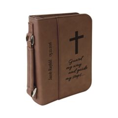 6 3/4 Inch X 9 1/4 Inch Dark Brown Leatherette Book/Bible Cover