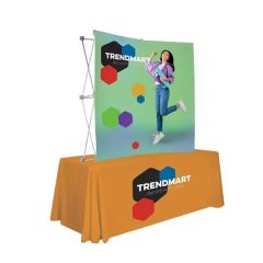 6 Ft Curved Splash Tabletop Display Face Kit Poly Knit