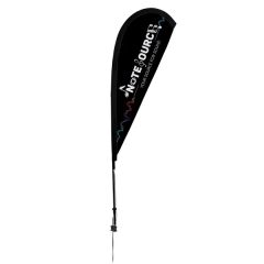 6 Ft Elite Teardrop Nylon Sail Sign Flag, 1-Sided, Spike