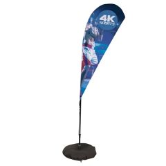 6 Ft Streamline Teardrop Sail Sign Flag,1-Sided,3-Leg Scissor