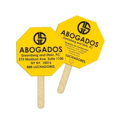 6 Inch Octagon Sandwiched Hand Fan Full Color