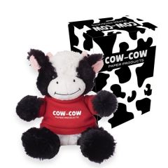 6 Inch  Cuddly Cow With Custom Box