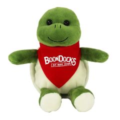 6 Inch Lil' Turtle With Bandana and One Color Imprint