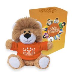 6 Inch  Lovable Lion With Custom Box