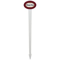 6 Inch Oval Plastic Drink Stirrer - White