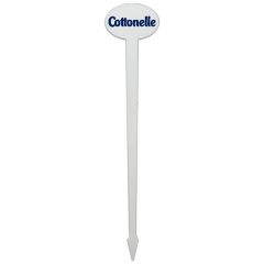 6 Inch Oval Plastic Drink Stirrer - White