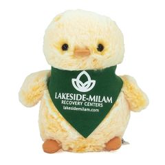 6 Inch Pompom Chick With Bandana With One Color Imprint