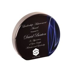 6 Inch Round Blue Vapor Acrylic