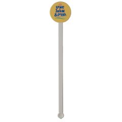 6 Inch Round Plastic Drink Stirrer - Colored