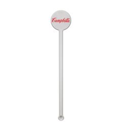 6 Inch Round Plastic Drink Stirrer - White