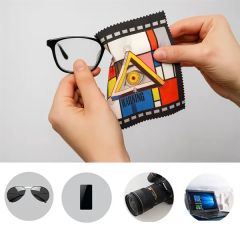 6 Inch X 6 Inch Custom Full Color Microfiber Cleaning Cloth
