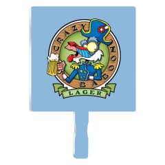 6 Inch X 6 Inch Square PVC Hand Fan