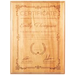 6 Inch X 8 Inch Genuine Cherry Plaque