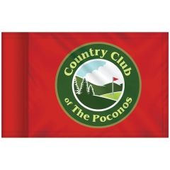 6 Inch X 8 Inch Single Reverse Golf Flag With Tube