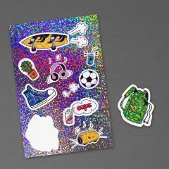 6 Inch X 9 Inch Glitter Sticker Sheet