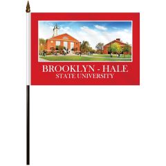 6 Inch X 9 Inch Single Reverse Polyester Stick Flags