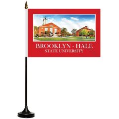 6 Inch X 9 Inch Single Reverse Stick Flag With Black Plastic Base