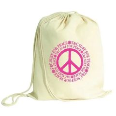 6 Oz Cotton Canvas Drawstring Gym & Sports Travel Backpack