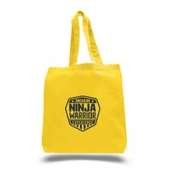 6 Oz Cotton Canvas Reusable Tote Bag W/ Handles For Shopping