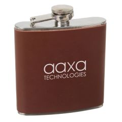 6 Oz Leather Flask