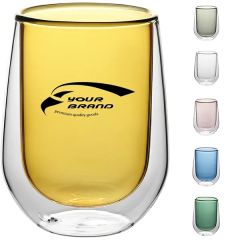 6 Oztransparent Glass Double-Layer Insulated Coffee Cup