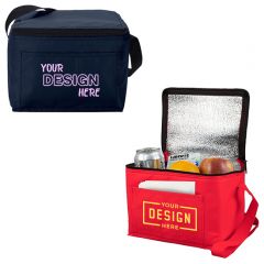 6 Pack Cooler Polyester Insulated Lunch Bag